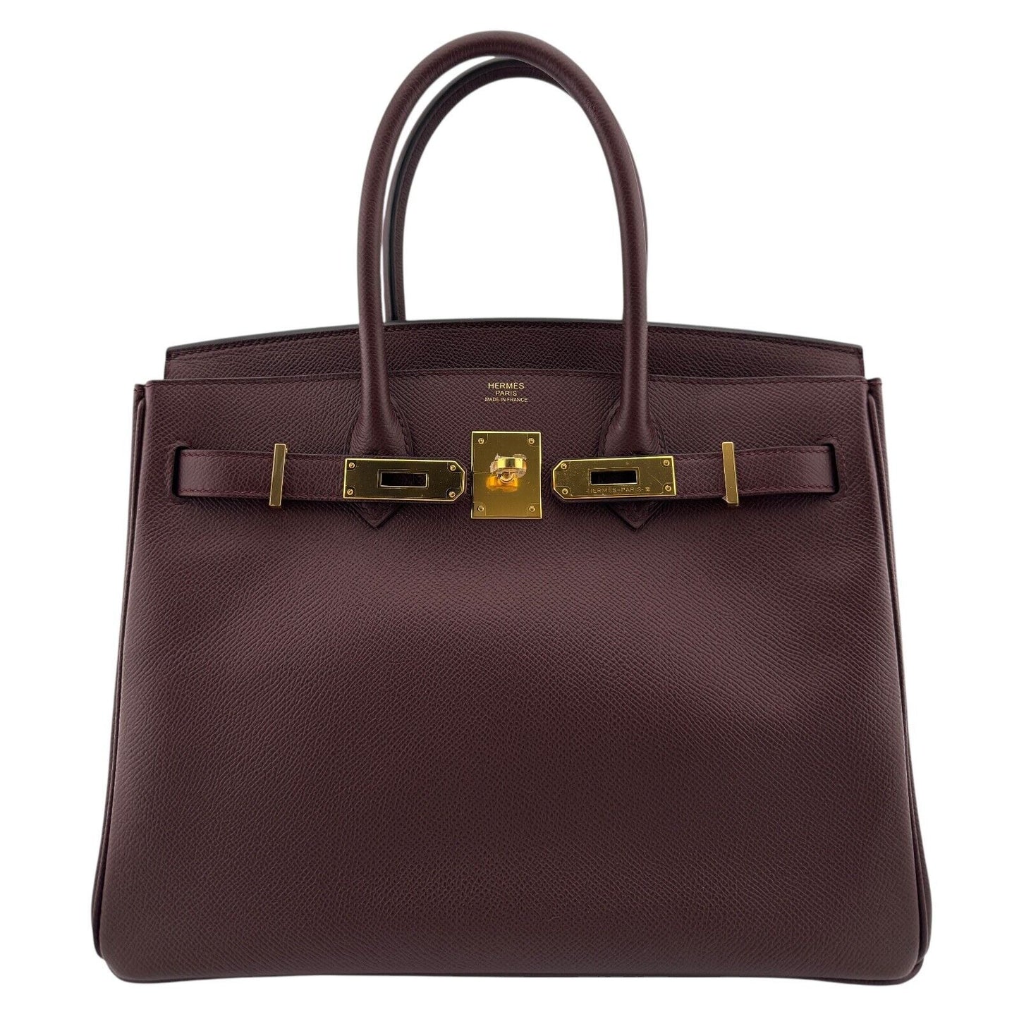 Hermes Birkin 30 Bourdeaux Red Epsom Leather Gold Hardware