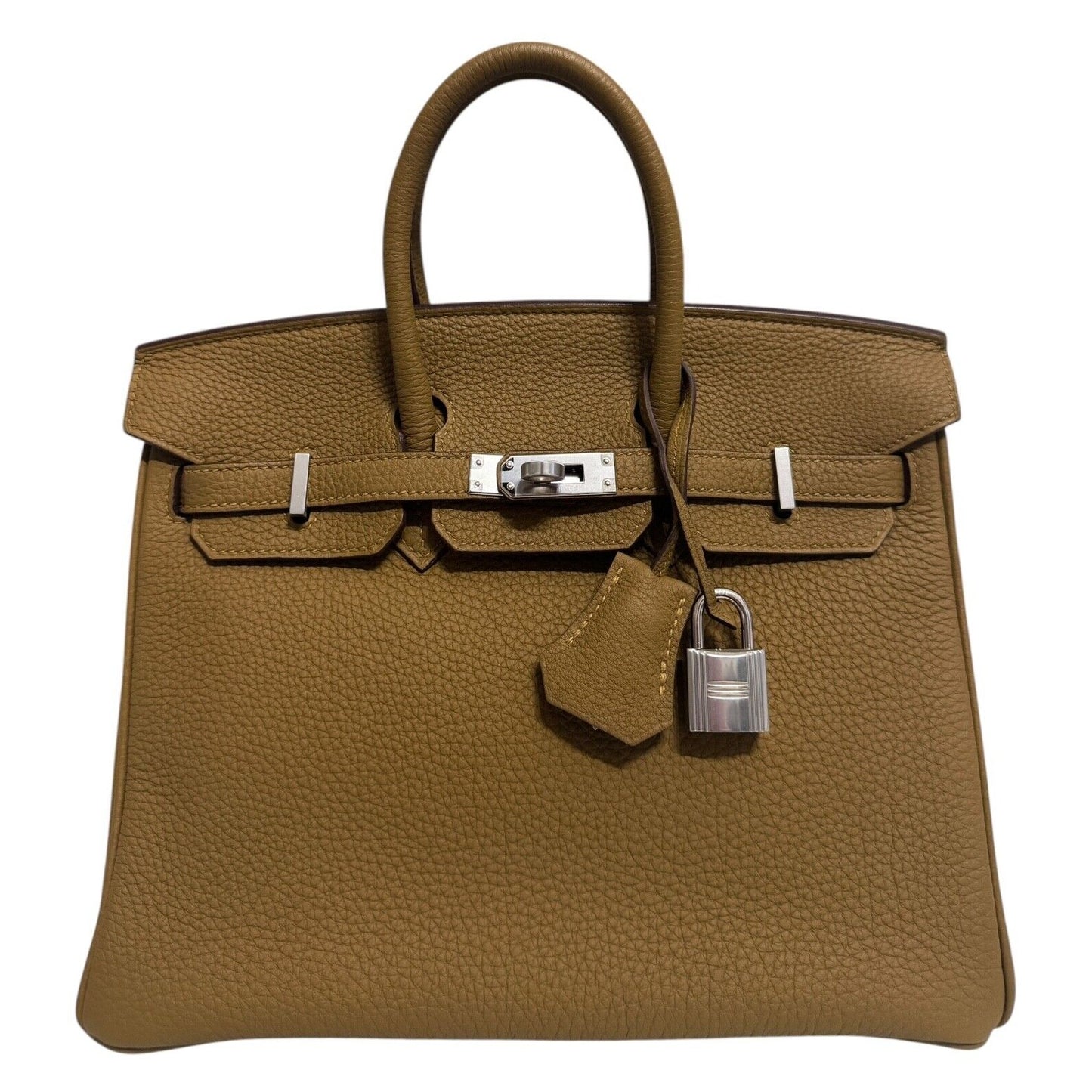 Hermes Birkin 25 Bronze Dore Togo Leather Palladium Hardware Handbag