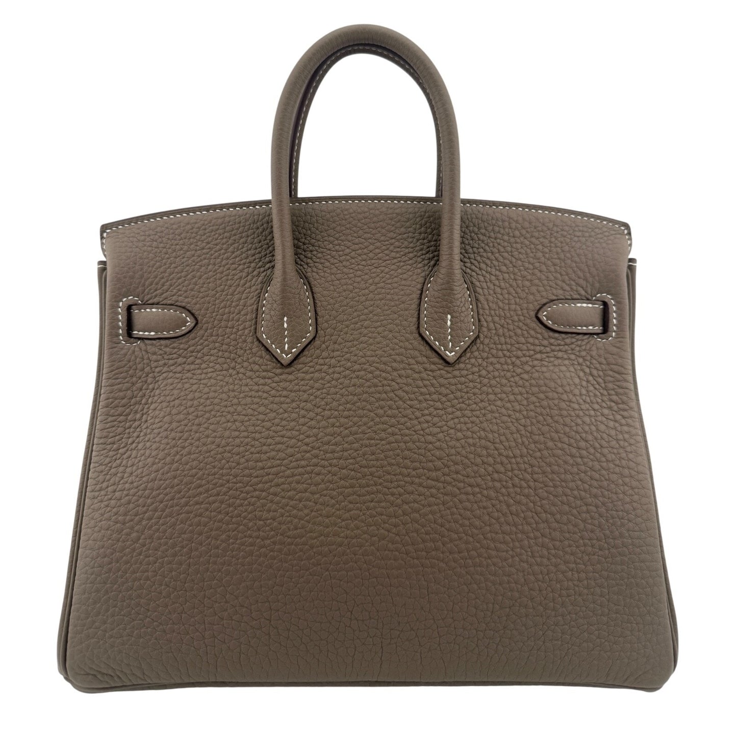 Hermes Birkin 25 Etoupe Grey Gray Togo Leather Gold Hardware Handbag RARE