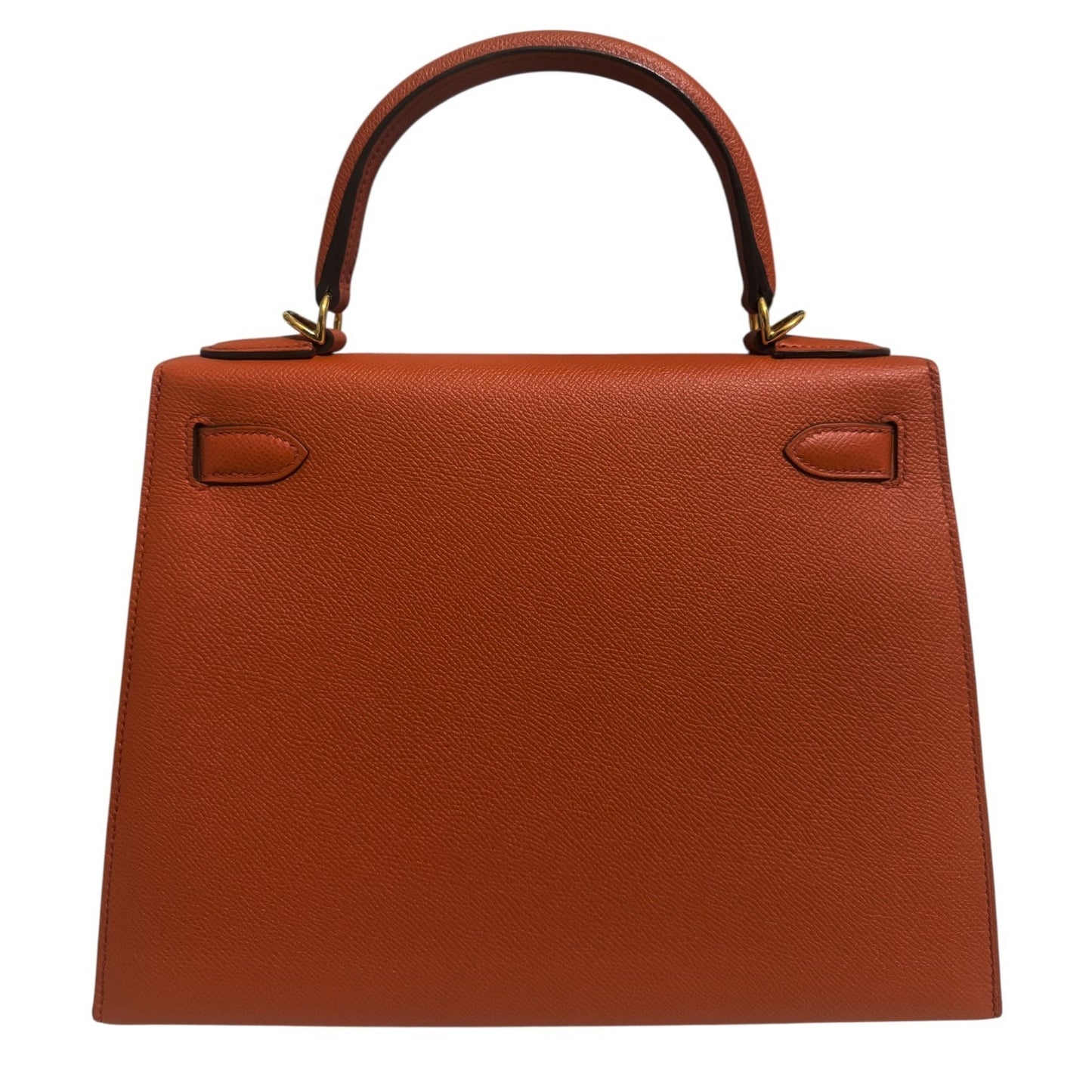 Hermes Kelly 28 Sellier Terre Battue Orange Epsom Leather Gold Hardware