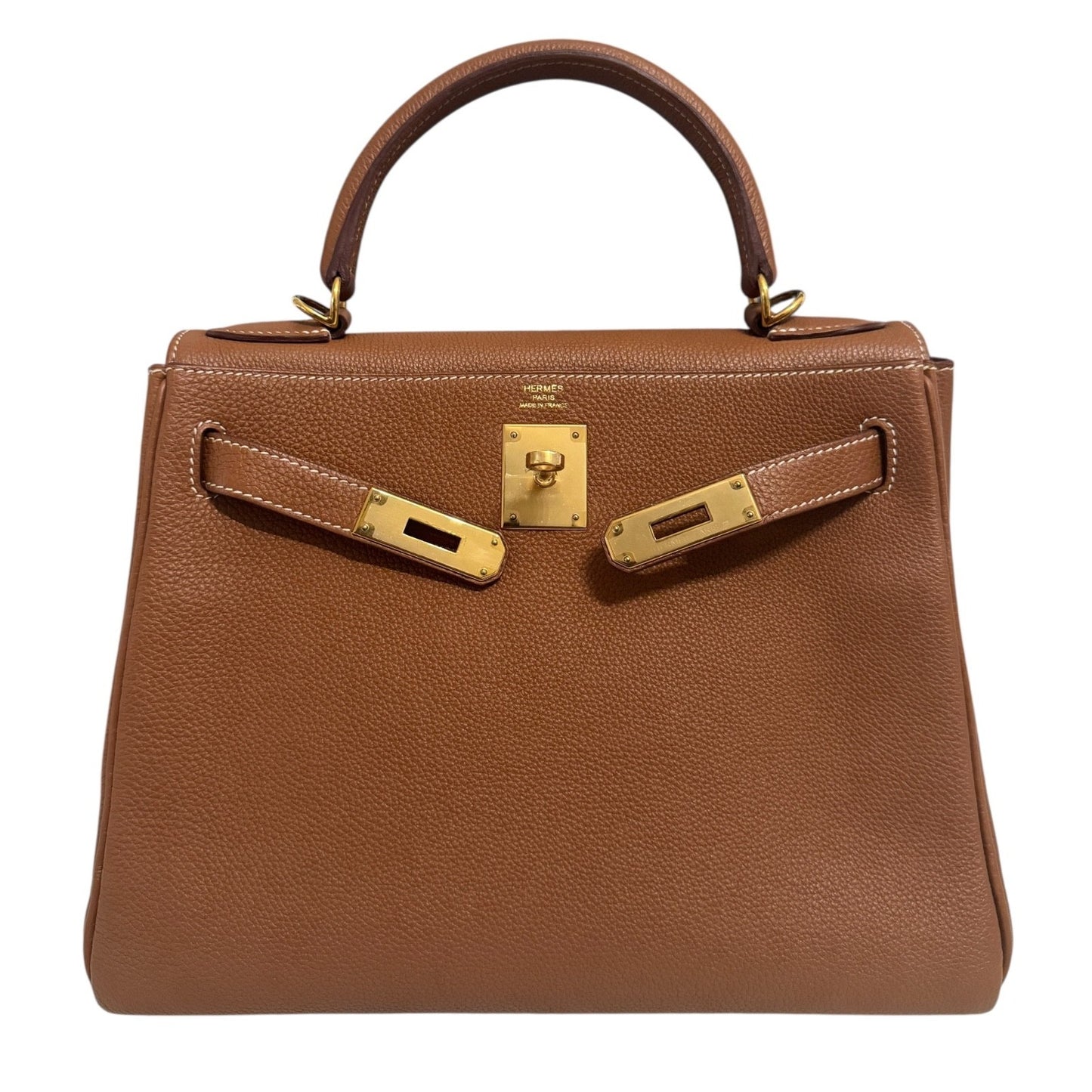 Hermes Kelly 28 Gold Tan Togo Leather Gold Hardware RARE