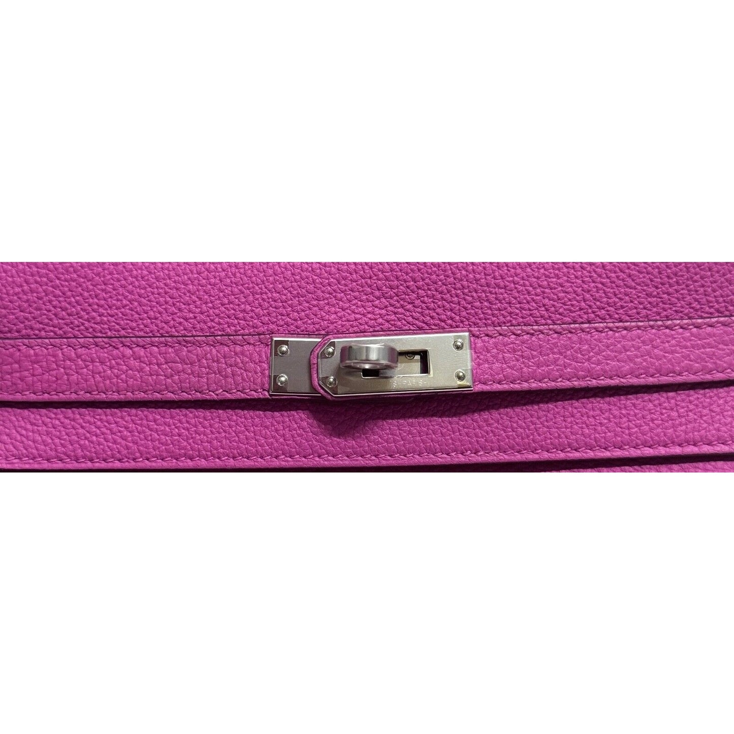 Hermes Kelly 25 Magnolia Pink Purple Togo Palladium Hardware