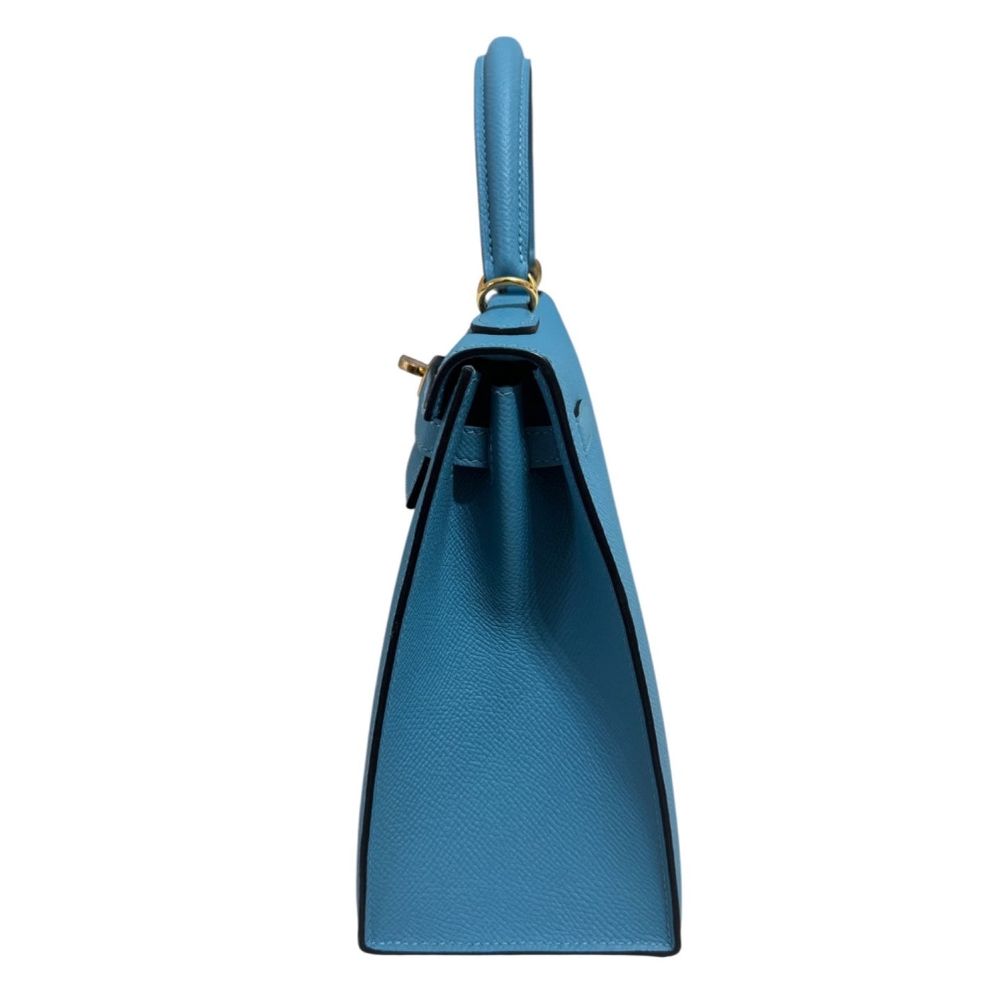 Hermes Kelly 25 Sellier Bleu du Nord Blue Epsom Leather Gold Hardware