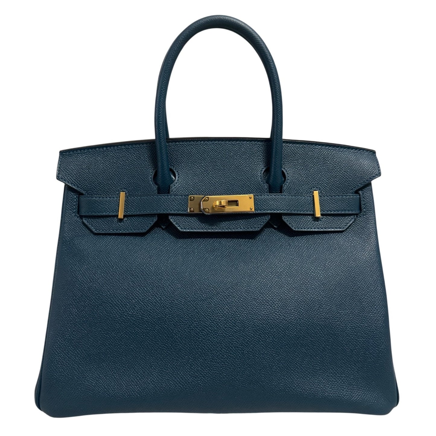Hermes Birkin 30 Blue Colvert Epsom Leather Gold Hardware