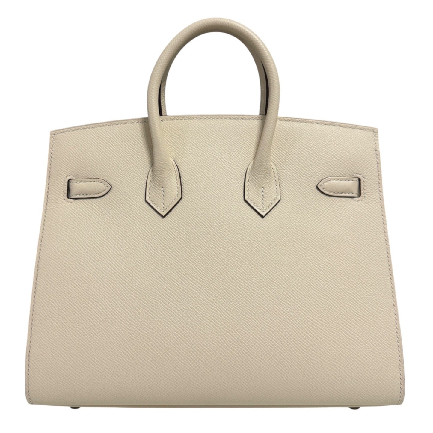 Hermes Birkin 25 Sellier Nata Cream White Epsom Leather Gold Hardware