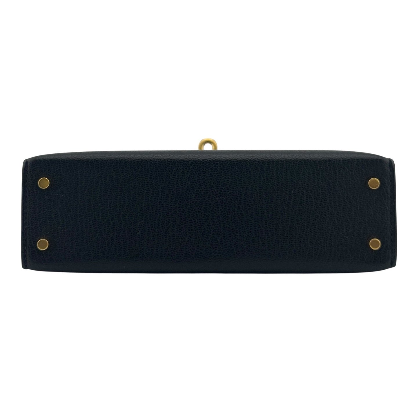 Hermes Kelly Mini 20 Black Noir Chèvre Leather Gold Hardware