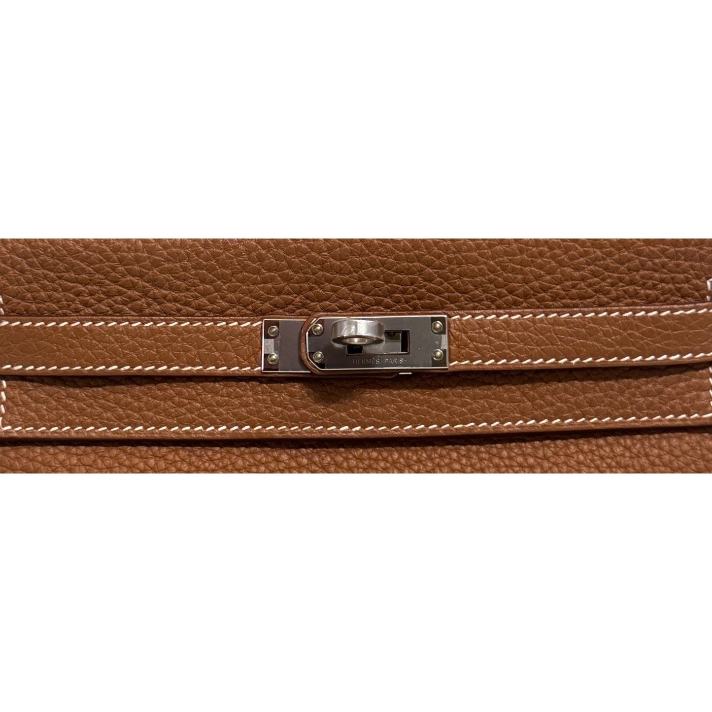 Hermes Kelly 25 Gold Tan Camel Togo Leather Palladium Hardware Shoulder Bag