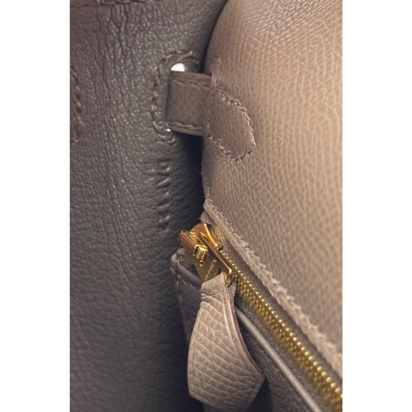 Hermes Kelly 25 Sellier Etain Gray Grey Epsom Leather Gold Hardware Rare