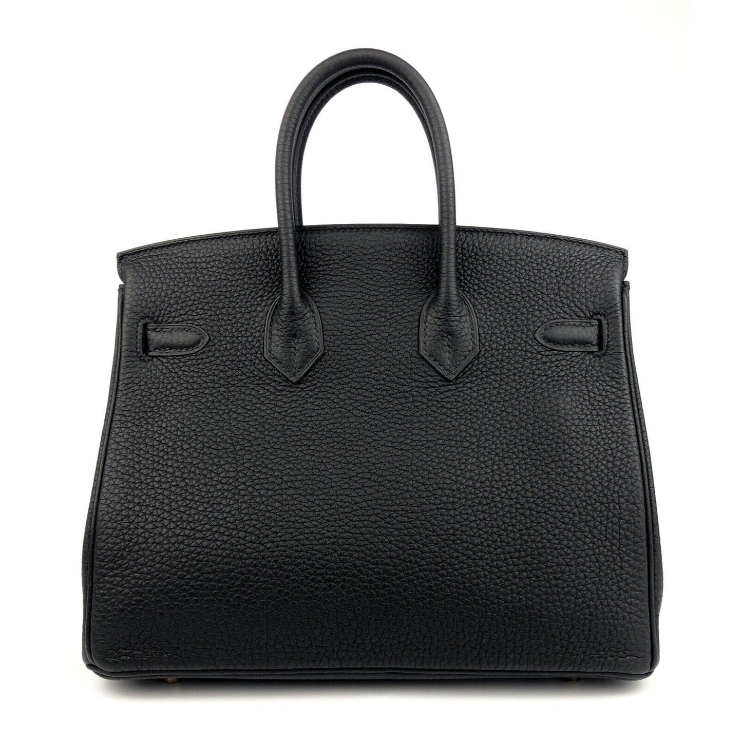 Hermes Birkin 25 Black Noir Togo Leather Rose Gold Hardware
