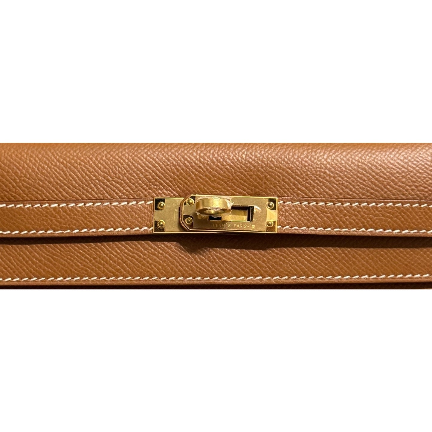 Hermes Kelly 25 Sellier Gold Tan Epsom Leather Gold Hardware