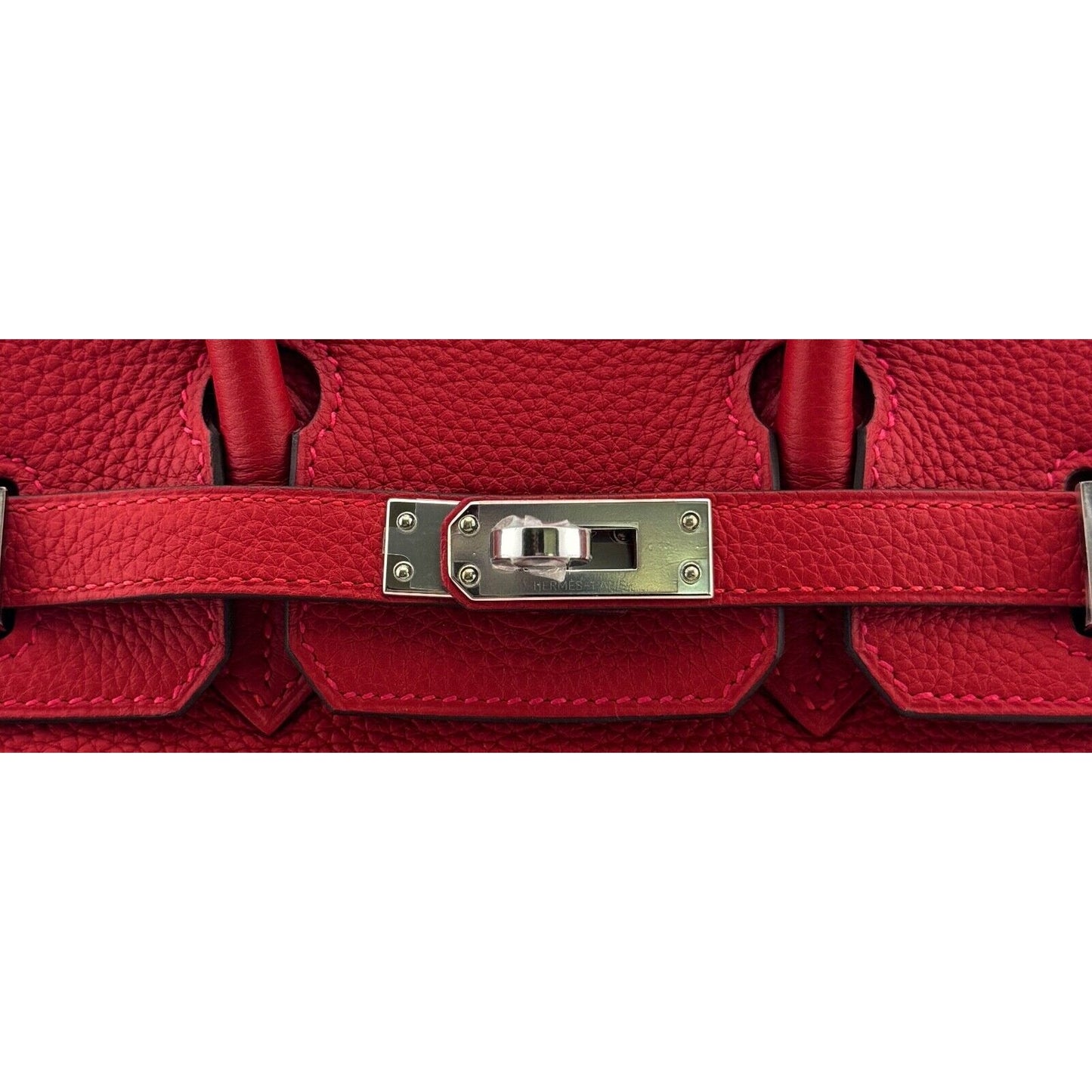 Hermes Birkin 25 Verso Rouge Casaque Rouge H Togo Leather Palladium Hardware