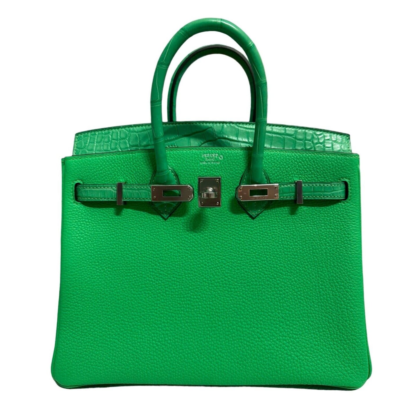 Hermes Birkin 25 Touch Vert Comics Green Togo and Alligator Palladium HWR 2023