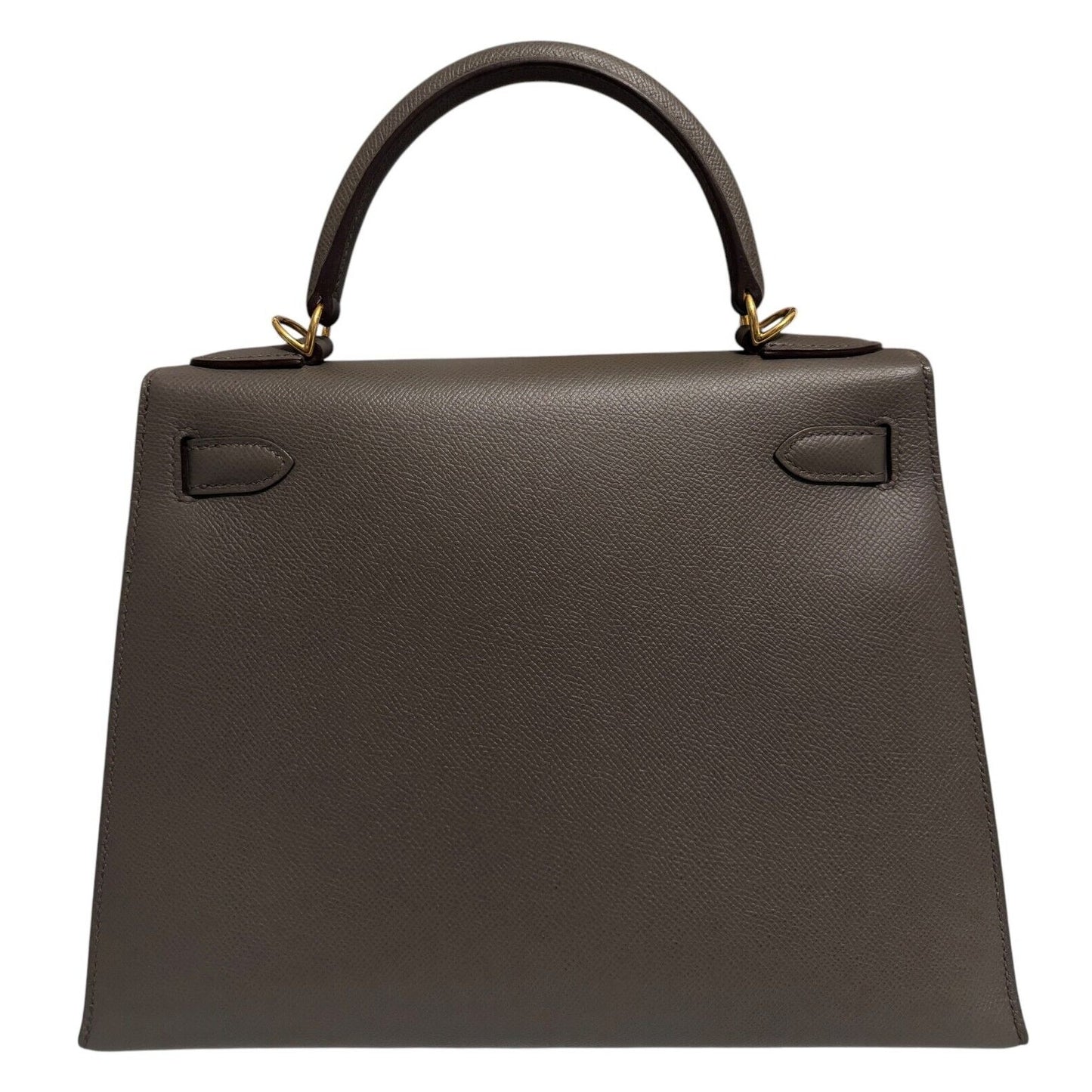 Hermes Kelly 28 Sellier Etain Gray Grey Epsom Leather Gold Hardware