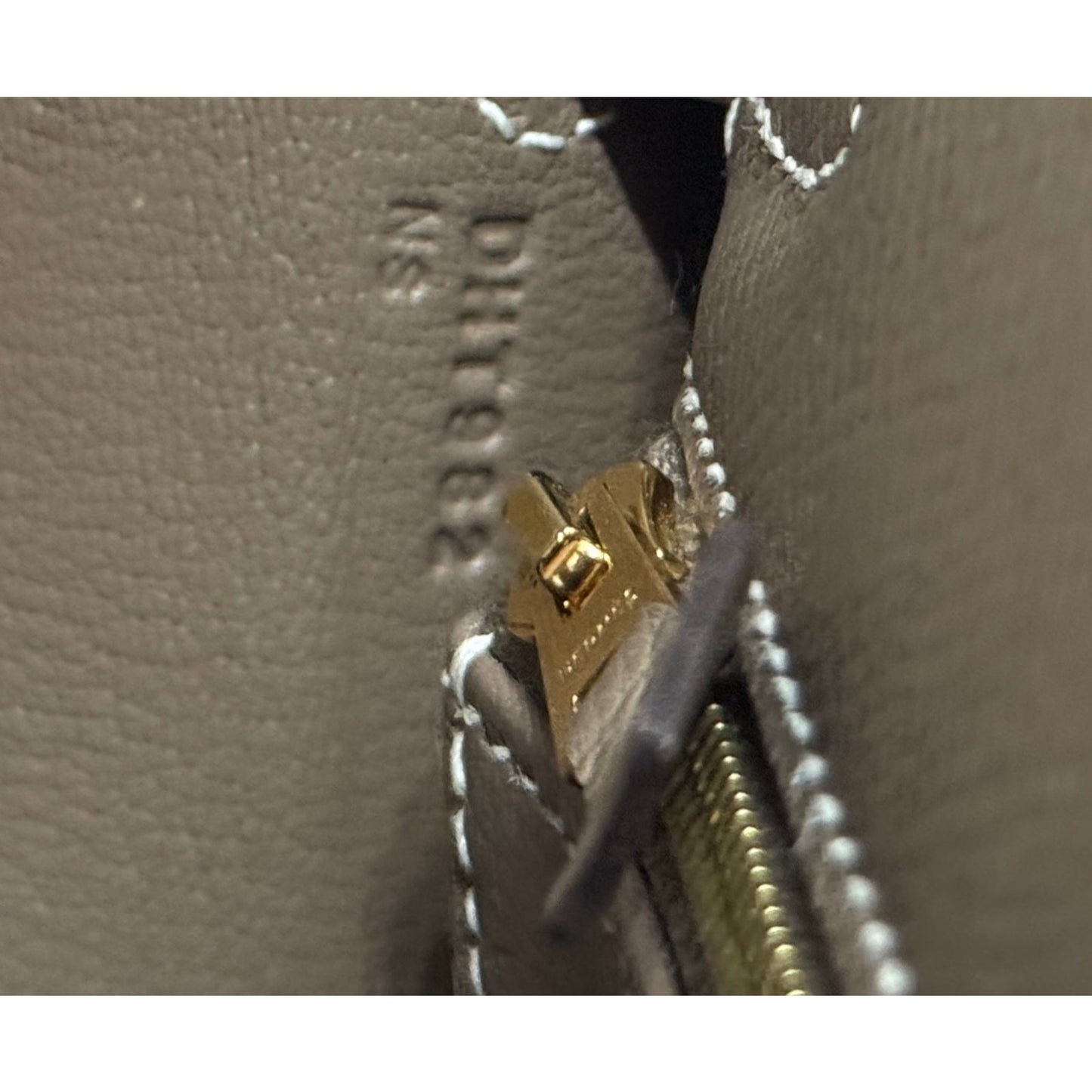 Hermes Kelly 25 Sellier Etoupe Gray Gris Epsom Leather Gold Hardware