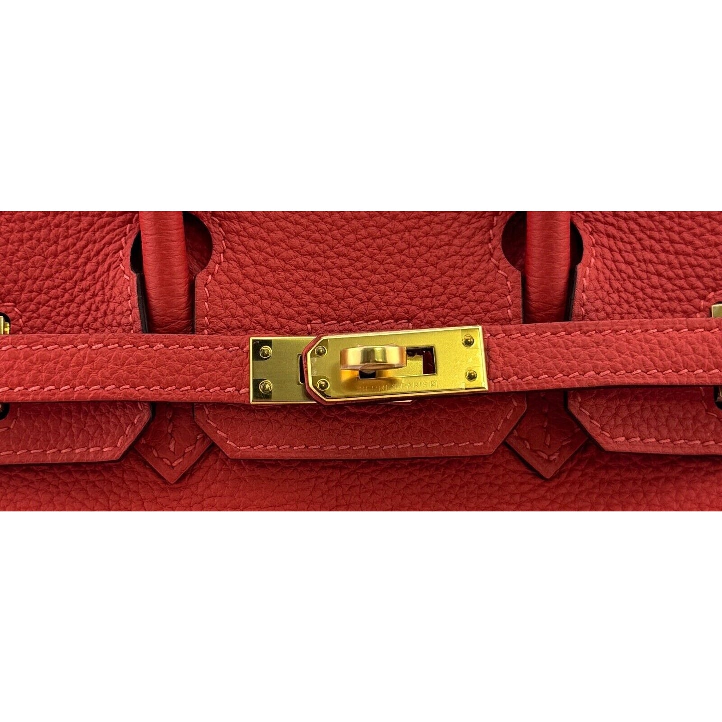 Hermes Birkin 25 Rouge Pivoine Red Togo Leather Gold Hardware