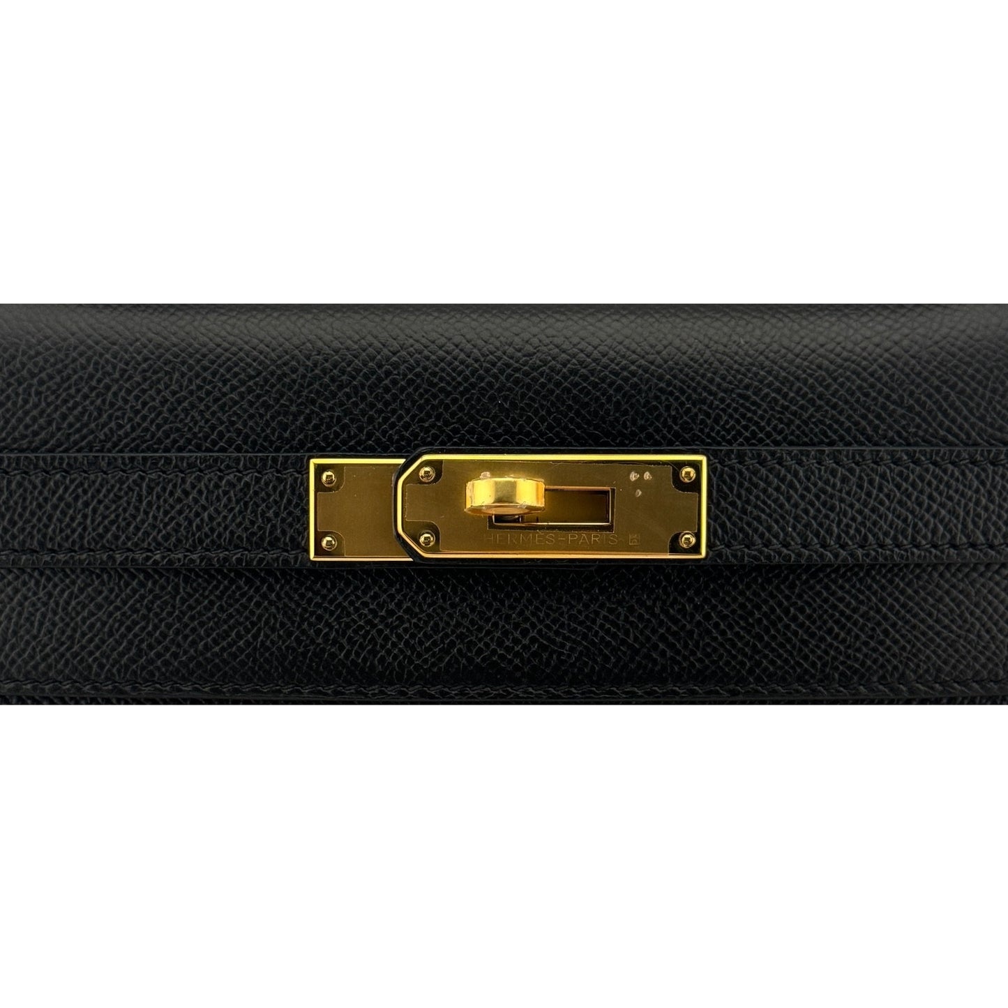 Hermes Kelly 28 Sellier Black Noir Epsom Leather Gold Hardware