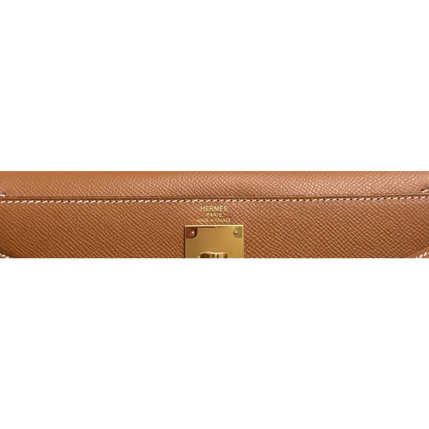 Hermes Kelly 28 Sellier Gold Tan Epsom Leather Gold Hardware
