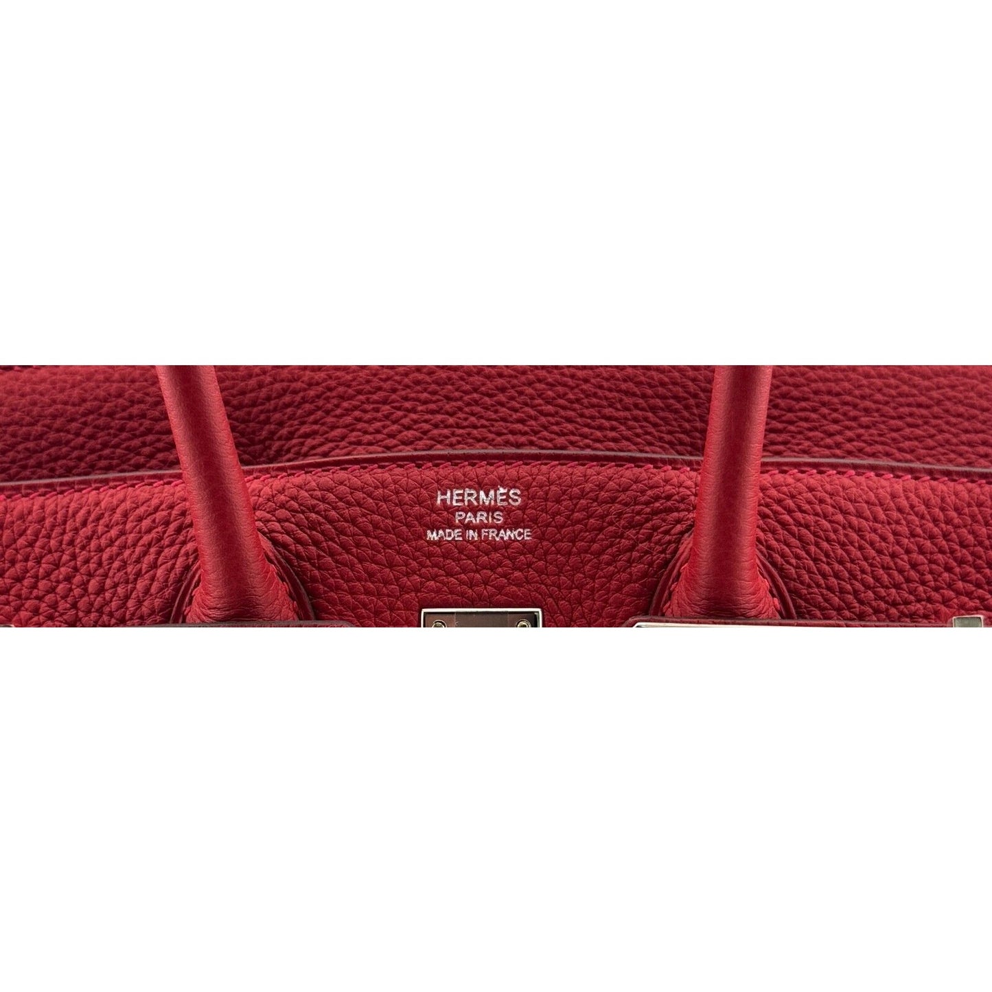Hermes Birkin 25 Verso Rouge Casaque Rouge H Togo Leather Palladium Hardware