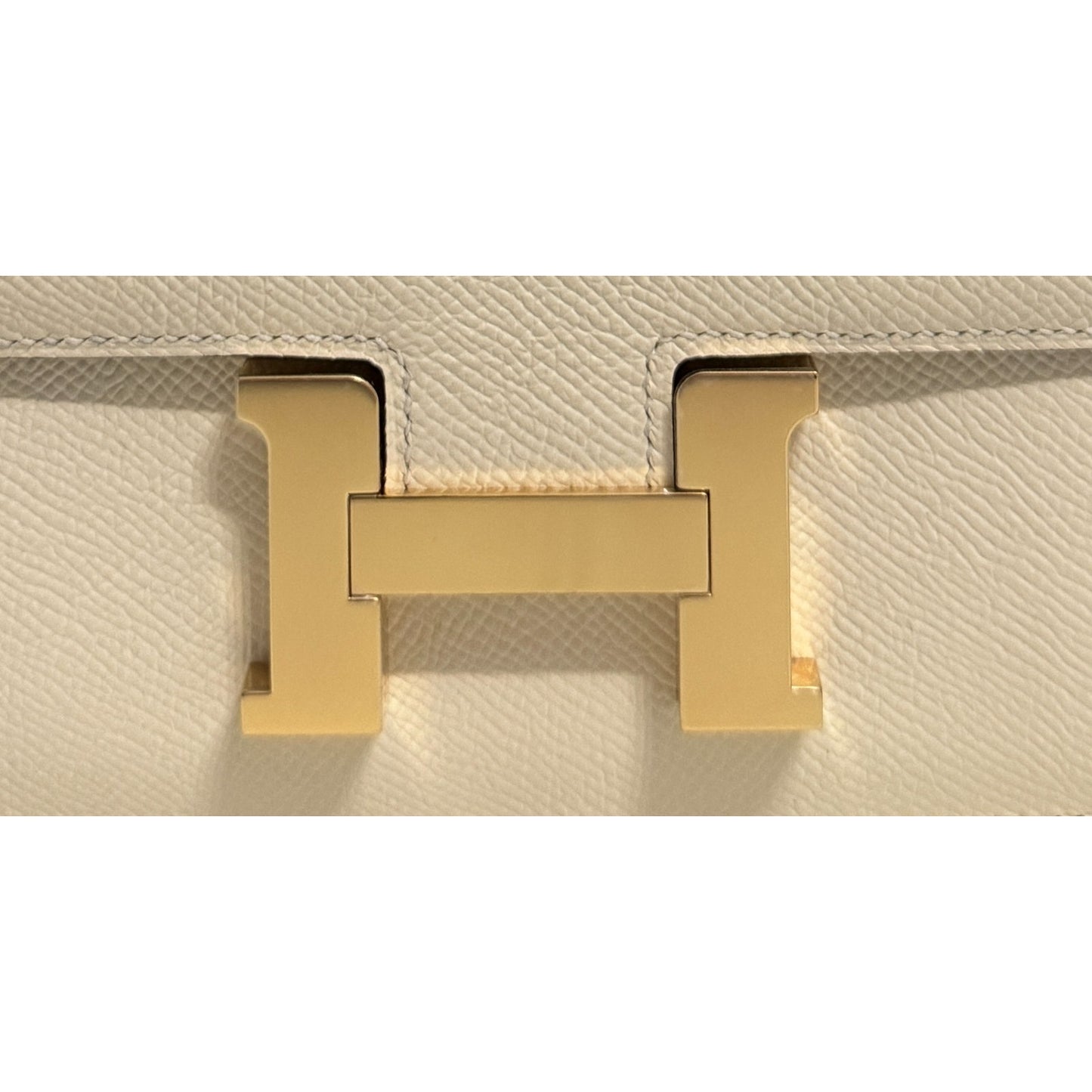 HERMES Constance 18 Mini Nata Beige Cream Epsom Leather Gold Hardware