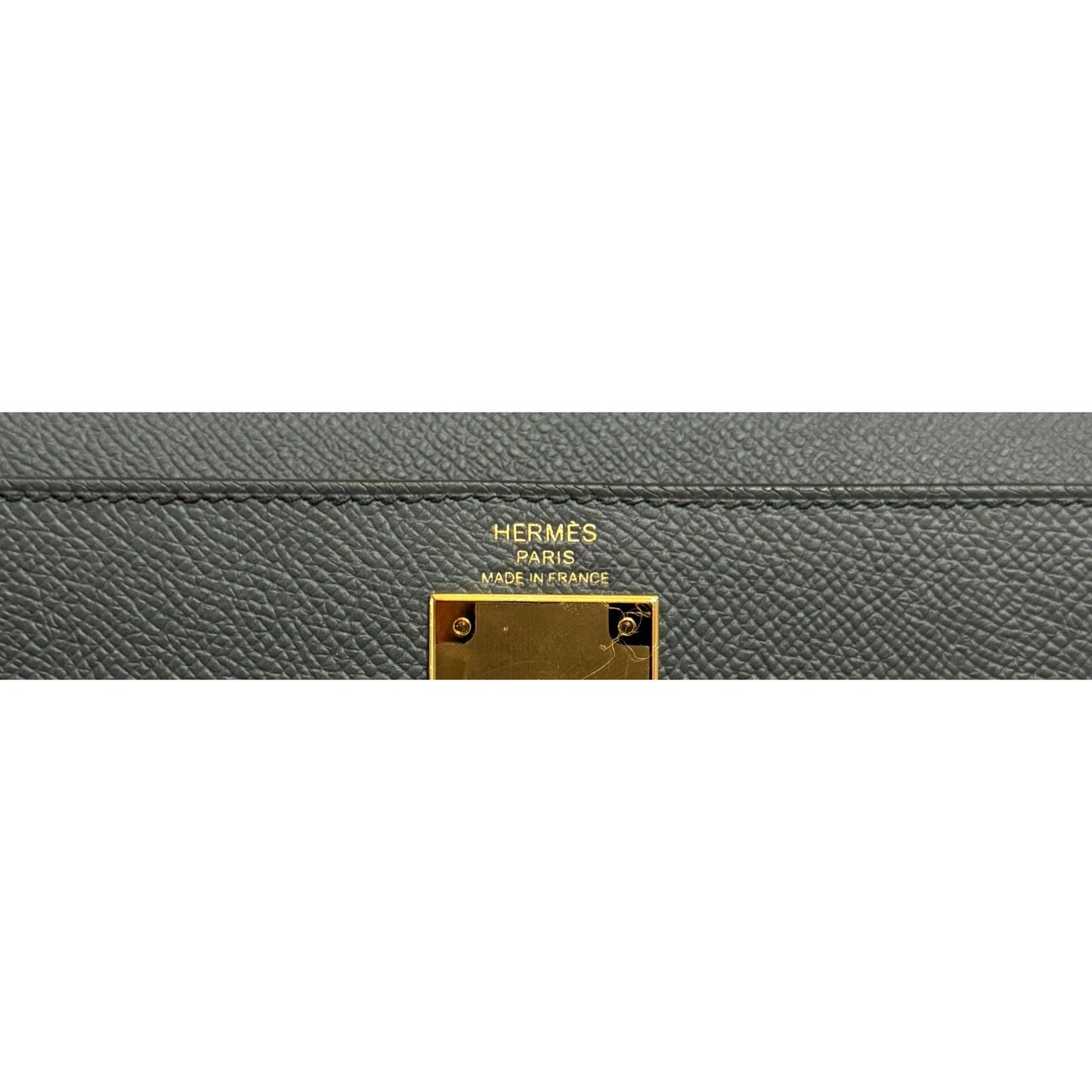 Hermes Kelly 28 Sellier Vert Amande Gray Green Epsom Leather Gold Hardware RARE