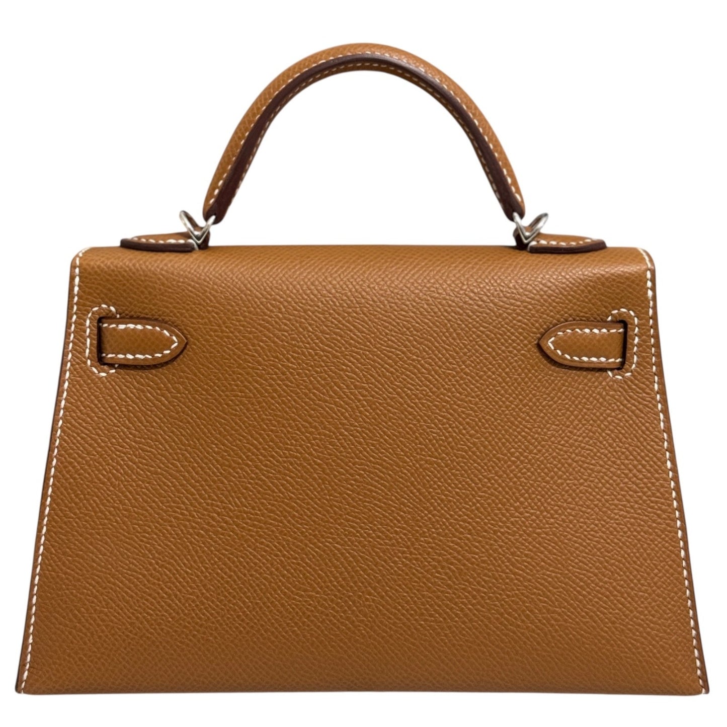 Hermes Kelly Mini 20 Gold Tan Epsom Leather Palladium Hardware NEW