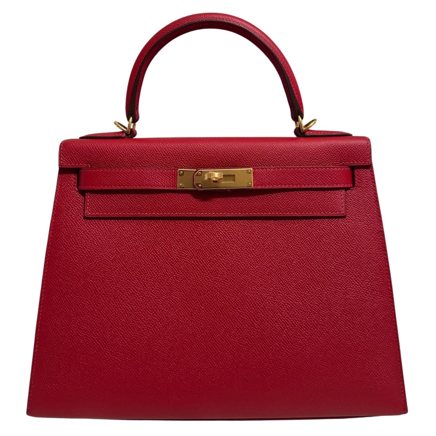 Hermes Kelly 28 Sellier Rouge Casaque Red Epsom Leather Gold Hardware
