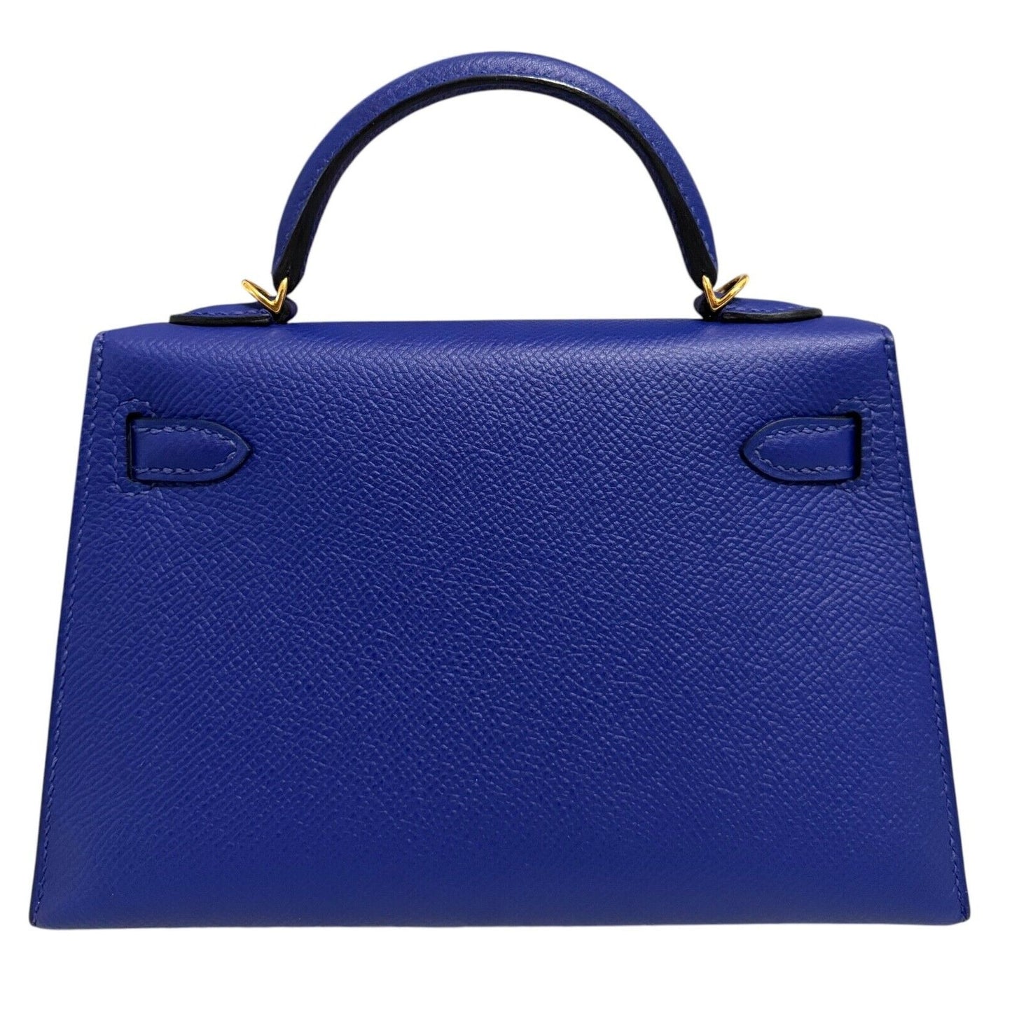 Hermes Kelly Mini 20 Bleu Electrique Blue Electric Epsom Leather Gold Hardware