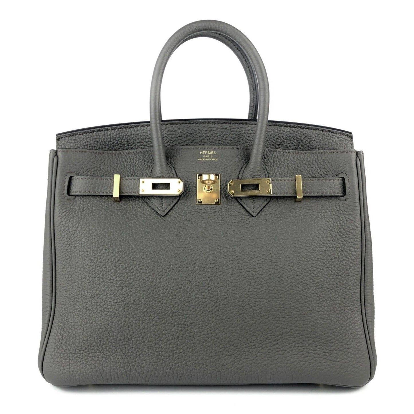 Hermes Birkin 25 Etain Gray Brown Grey Togo Leather Gold Hardware Handbag 2020