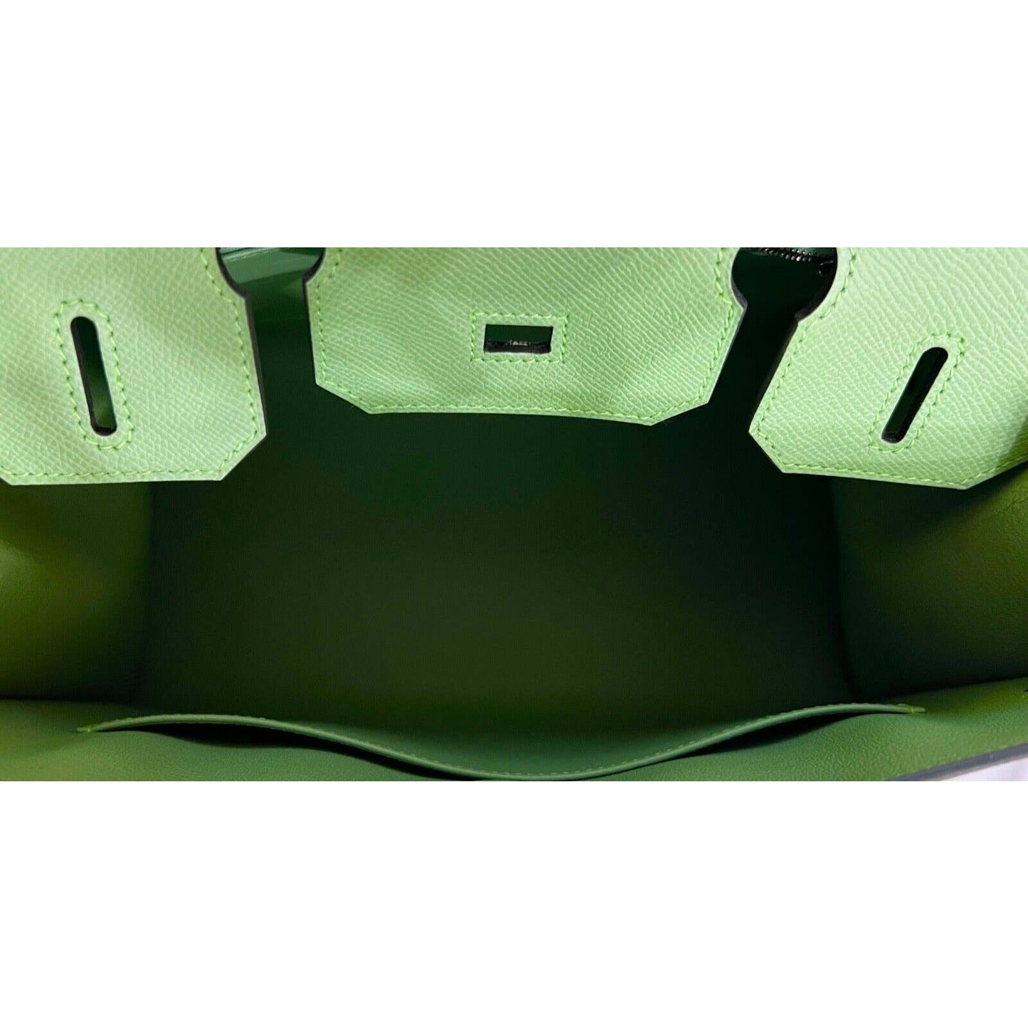 Hermes Birkin 30 Sellier Vert Criquet Green Epsom Leather Palladium Hardware