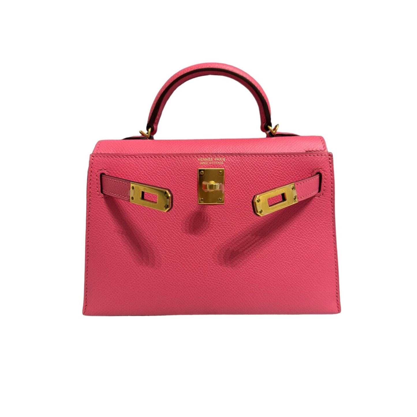 Hermes Kelly Mini 20 Rose Azalea Azalea Pink Epsom Leather Gold Hardware