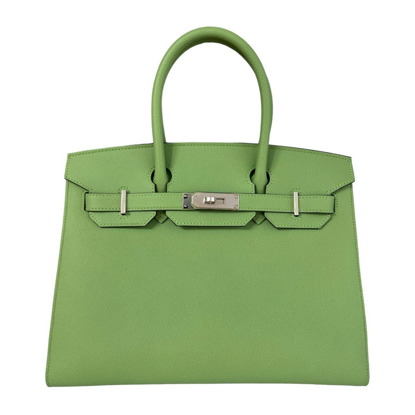 Hermes Birkin 30 Sellier Vert Criquet Green Epsom Leather Palladium Hardware