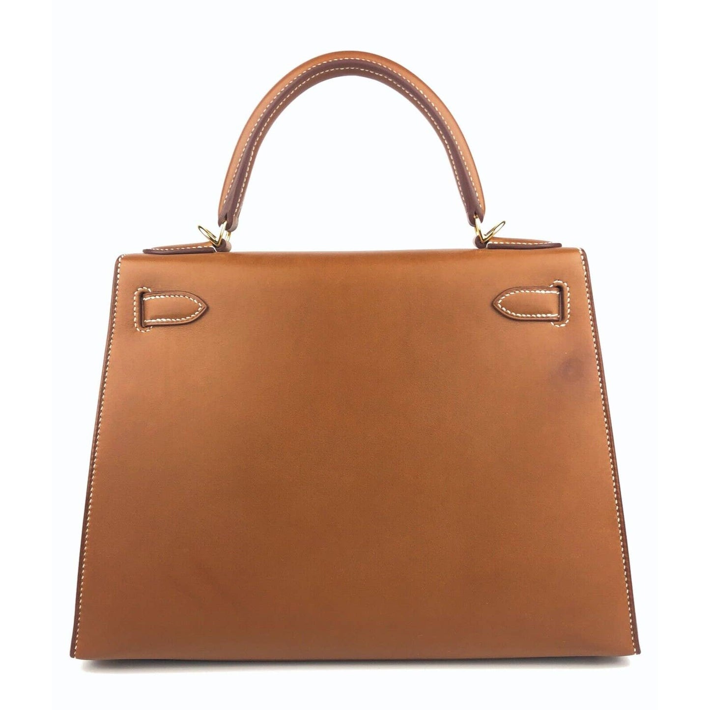 Hermes Kelly 28 Sellier Barenia Fauve Tan Leather Gold Hardware