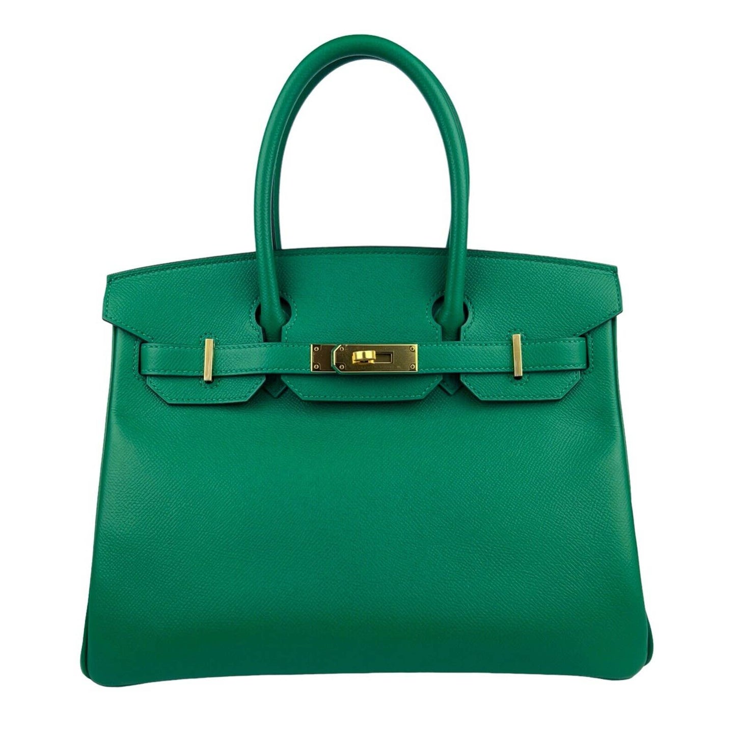 Hermes Birkin 30 Vert Vertigo Green Epsom Leather Handbag Gold Hardware 2018