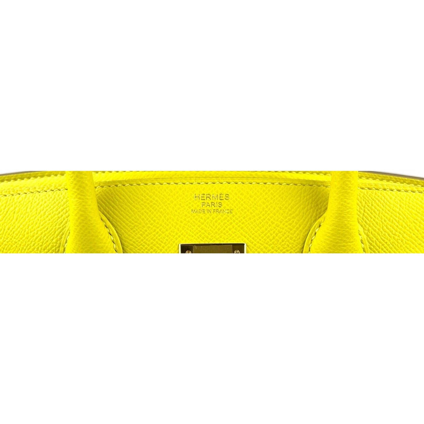 Hermes Birkin 30 Lime Yellow Epsom Leather Gold Hardware Bag Handbag