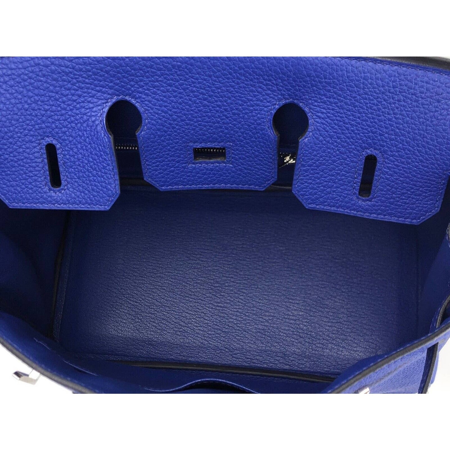 Hermes Birkin 25 Bleu Blue Royal Togo Leather Palladium Hardware Handbag 2022