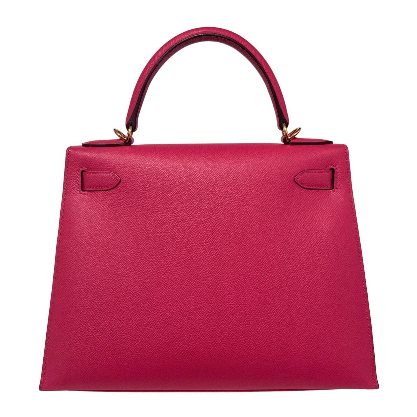 Hermes Kelly 28 Sellier Rose Extreme Pink Epsom Leather Gold Hardware Bag