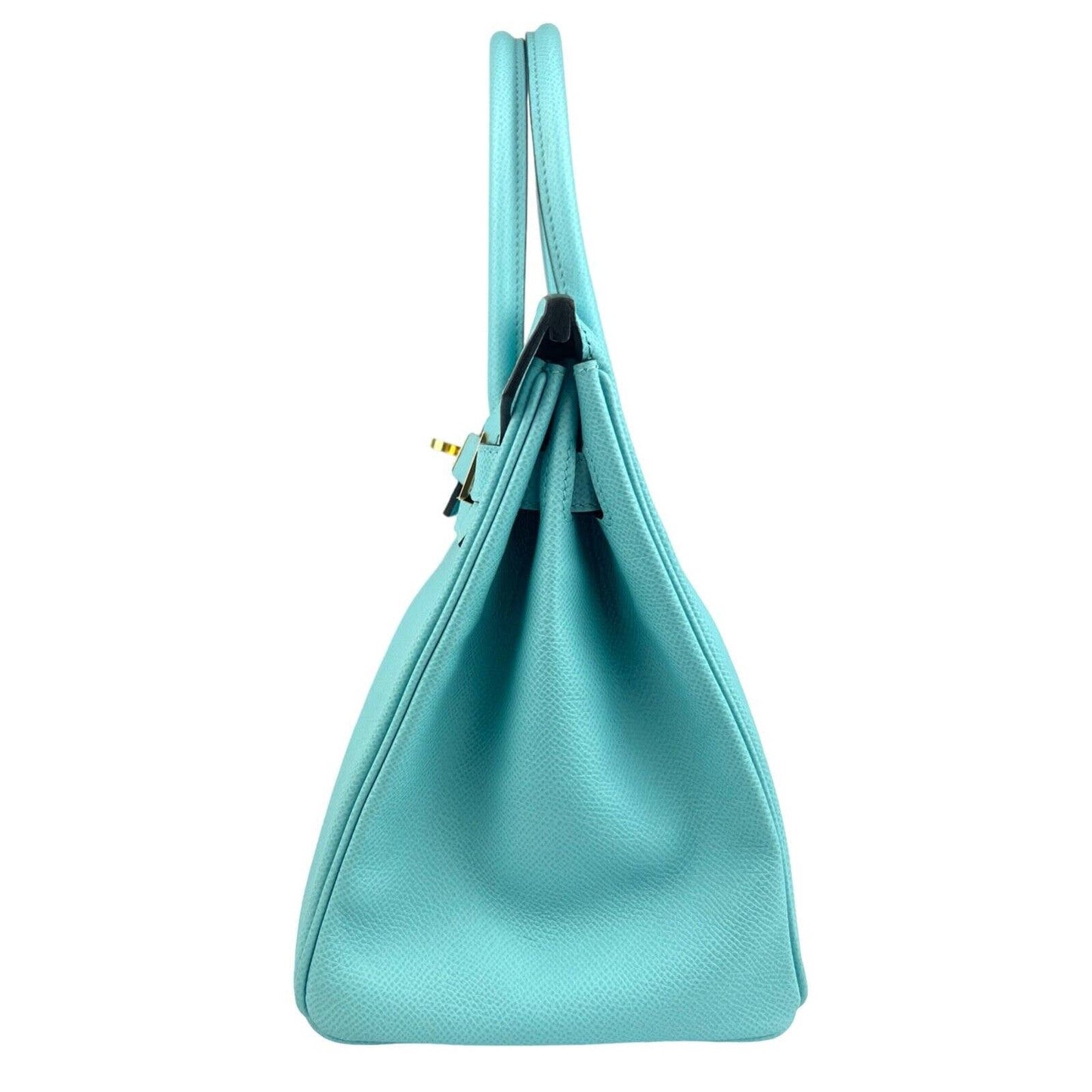 Hermes Birkin 30 Blue Atoll Tiffany Blue Epsom Leather Gold Hardware