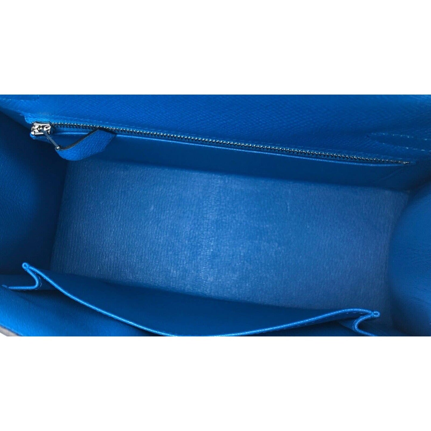 Hermes Kelly 25 Blue Zanzibar Sellier Epsom Leather Palladium Hardware