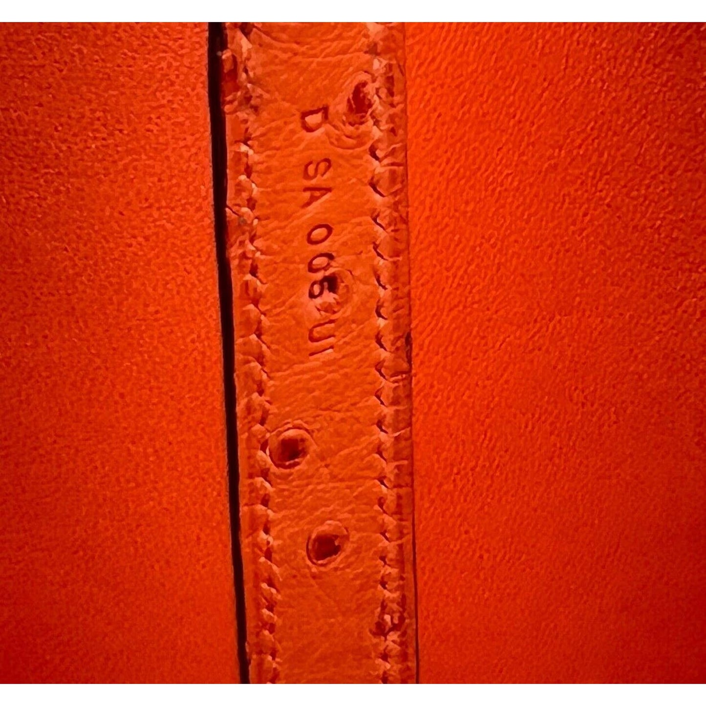 Hermes Picotin Lock 18 Tangerine Orange Ostrich Palladium Hardware Bag Handbag