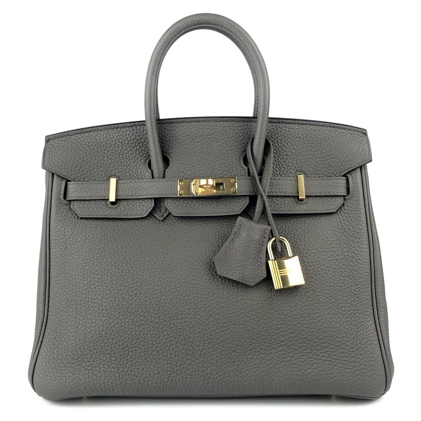 Hermes Birkin 25 Etain Gray Brown Grey Togo Leather Gold Hardware Handbag 2020