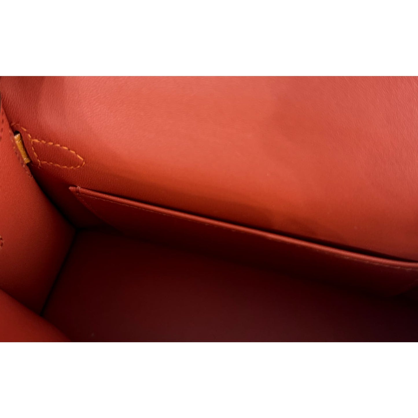 Hermes Kelly Mini 20 Verso Orange & Sanguine Chèvre Leather Palladium Hardware