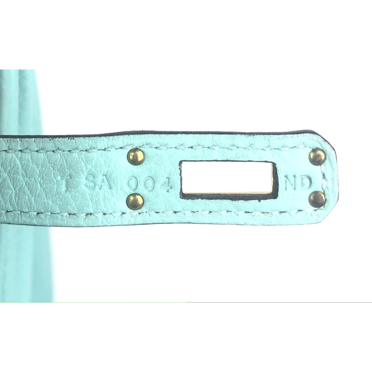 Hermes Birkin 25 Blue Atoll Tiffany Blue Togo Leather Gold Hardware Handbag Bag