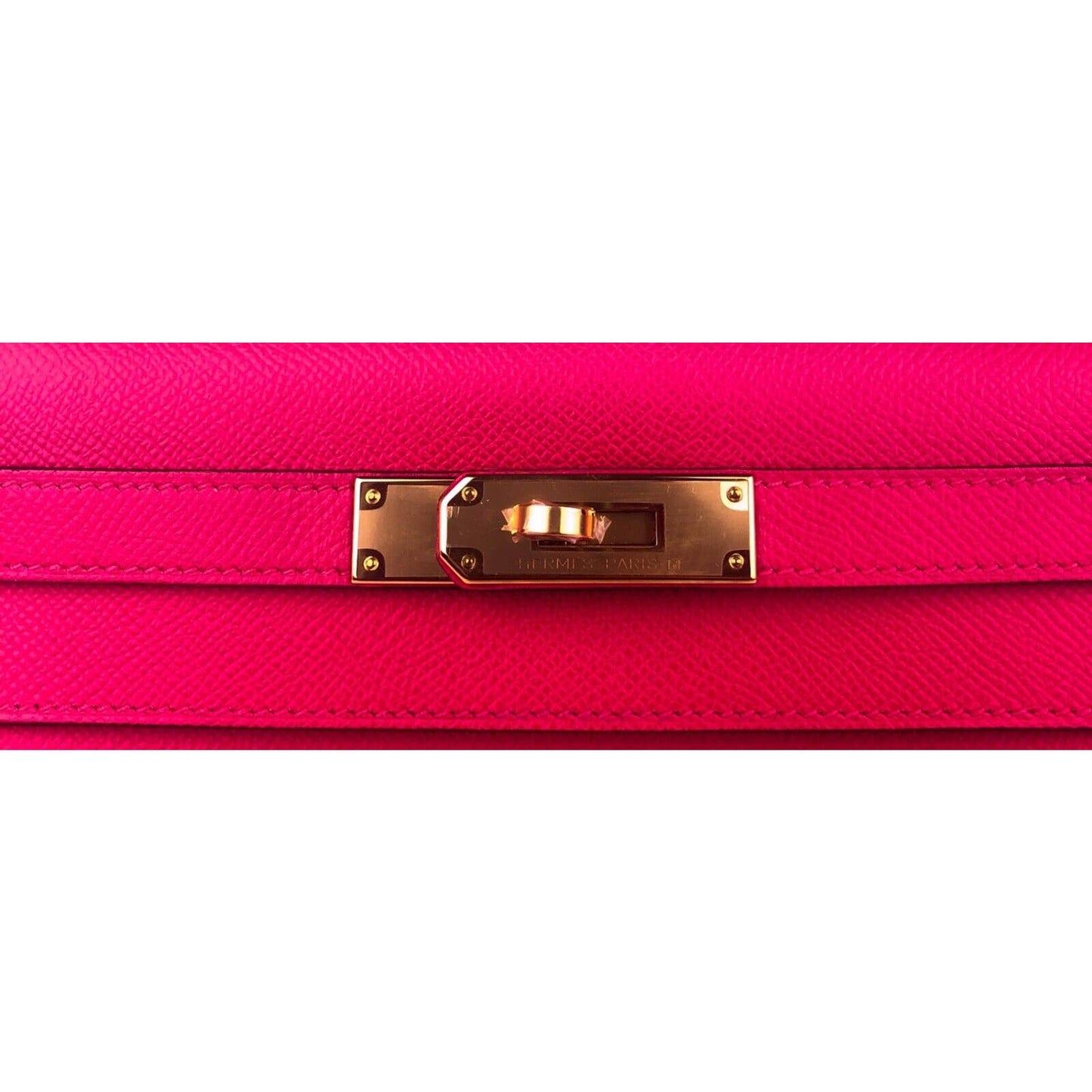 Hermes Kelly 28 Sellier Rose Extreme Pink Epsom Leather Gold Hardware Bag
