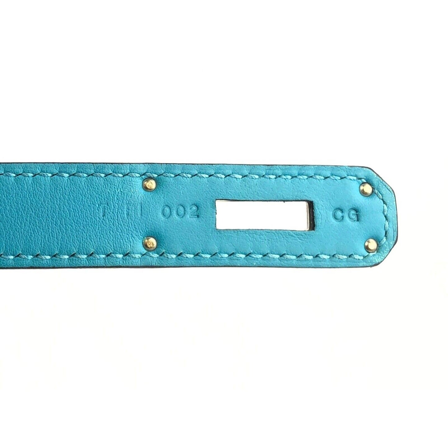 Hermes Birkin 30 Limited Turquoise Blue Ghillies Handbag Palladium Hardware