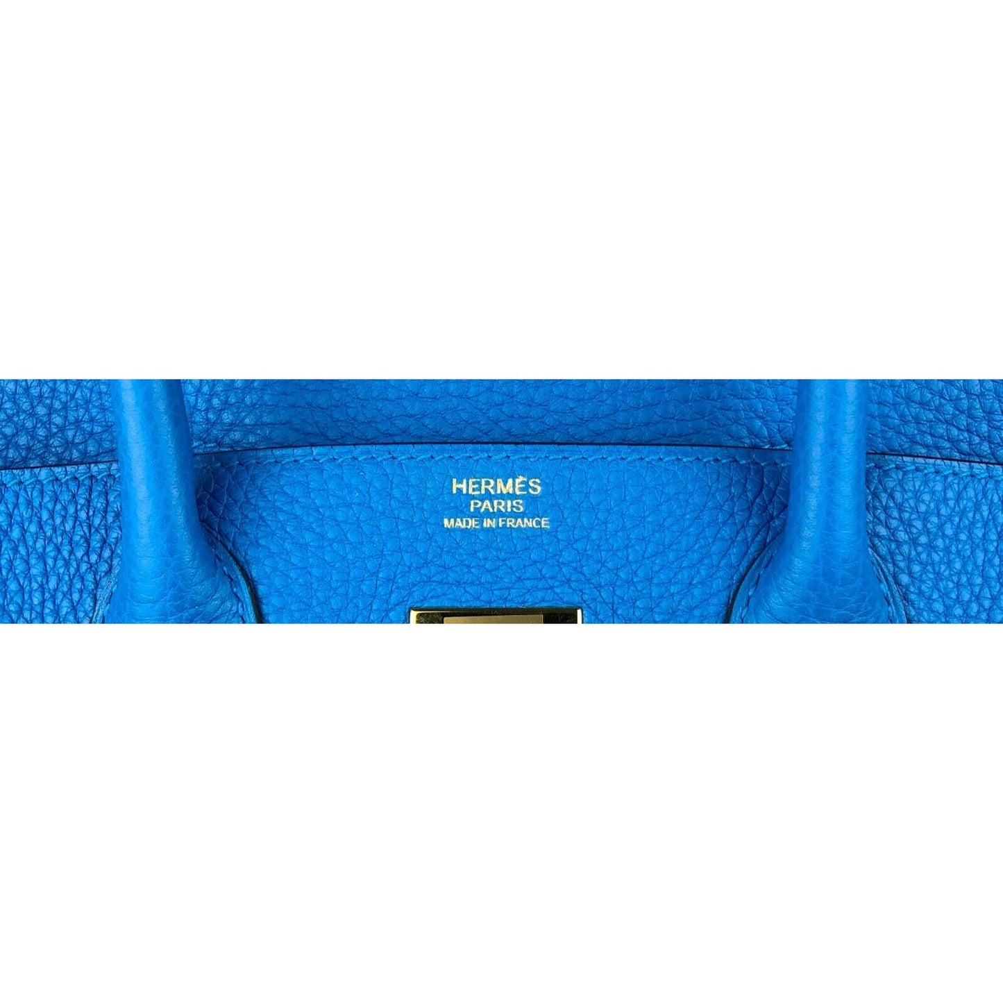 Hermes Birkin 30 Blue Zanzibar Togo Leather Bag Gold Hardware