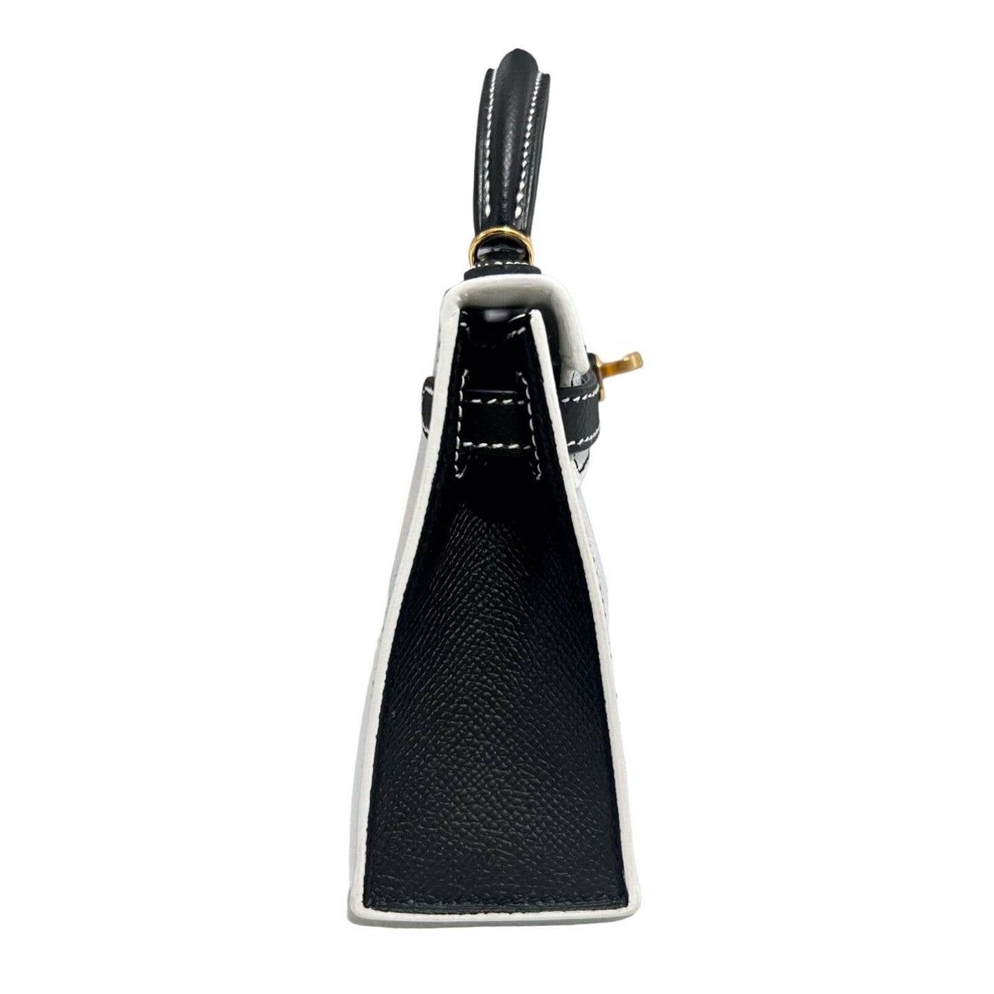 Hermes Kelly Mini 20 Special Order "Panda" Black White Epsom Leather Gold Hardware
