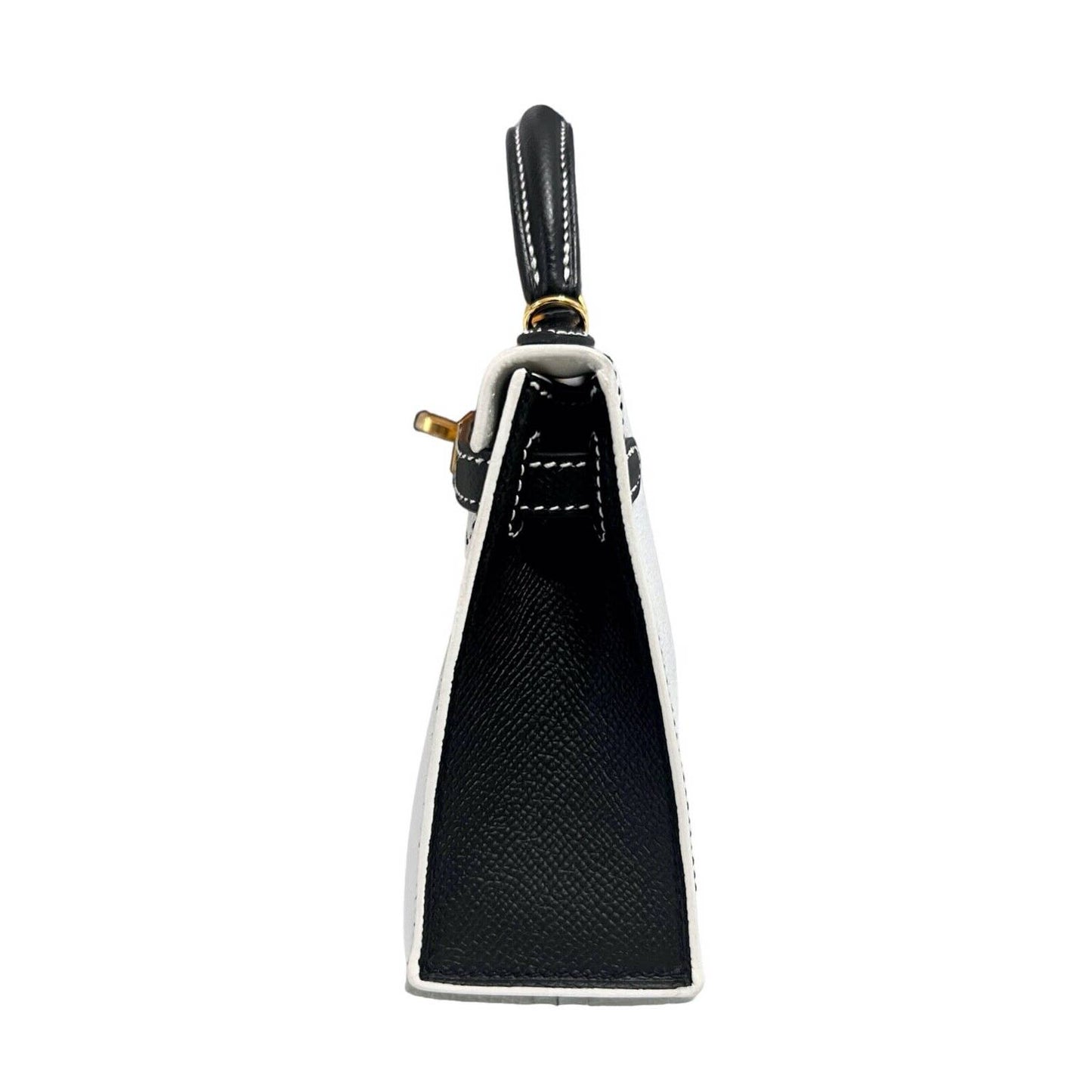 Hermes Kelly Mini 20 Special Order "Panda" Black White Epsom Leather Gold Hardware