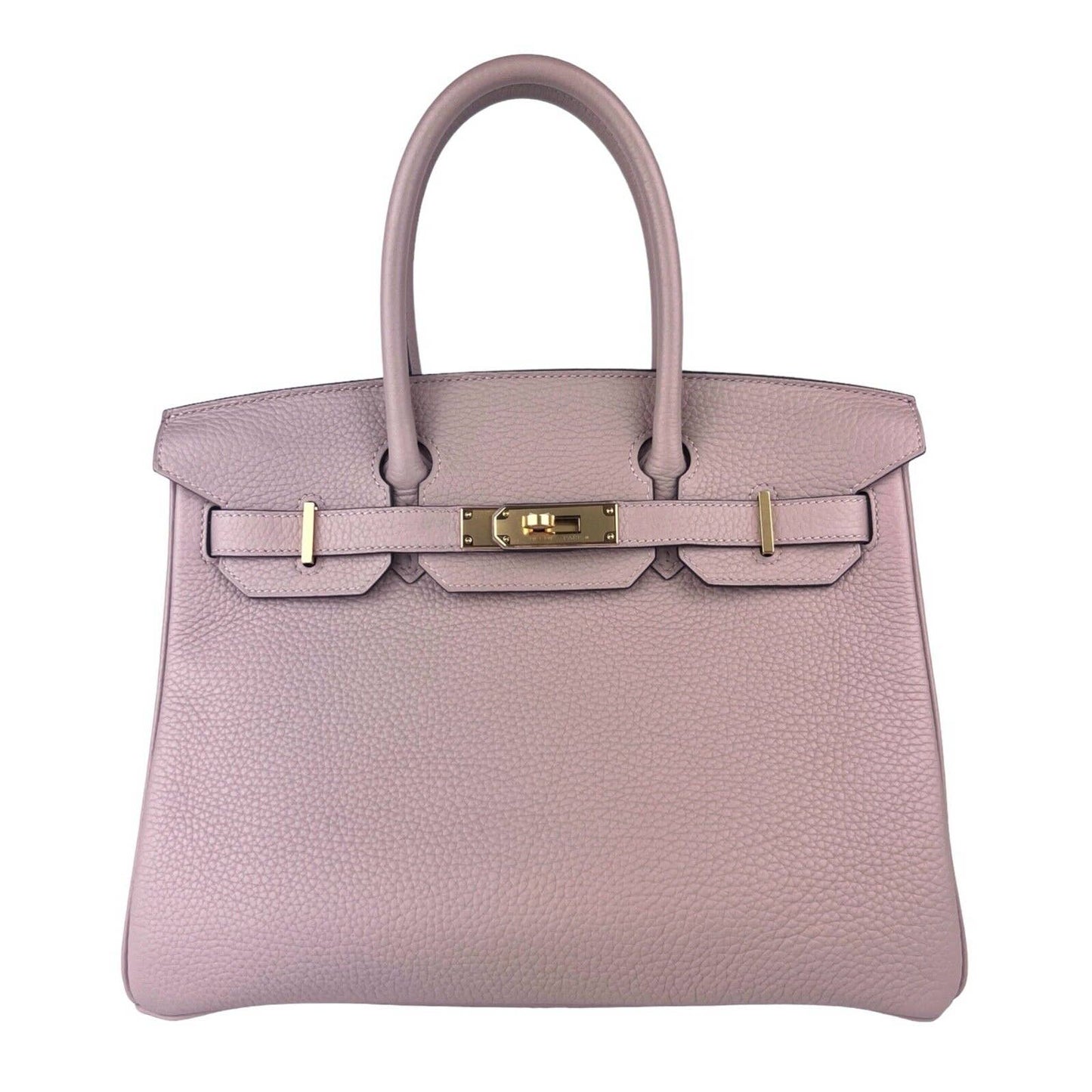 Hermes Birkin 30 Glycine Togo Leather GoldHardware Handbag Bag RARE