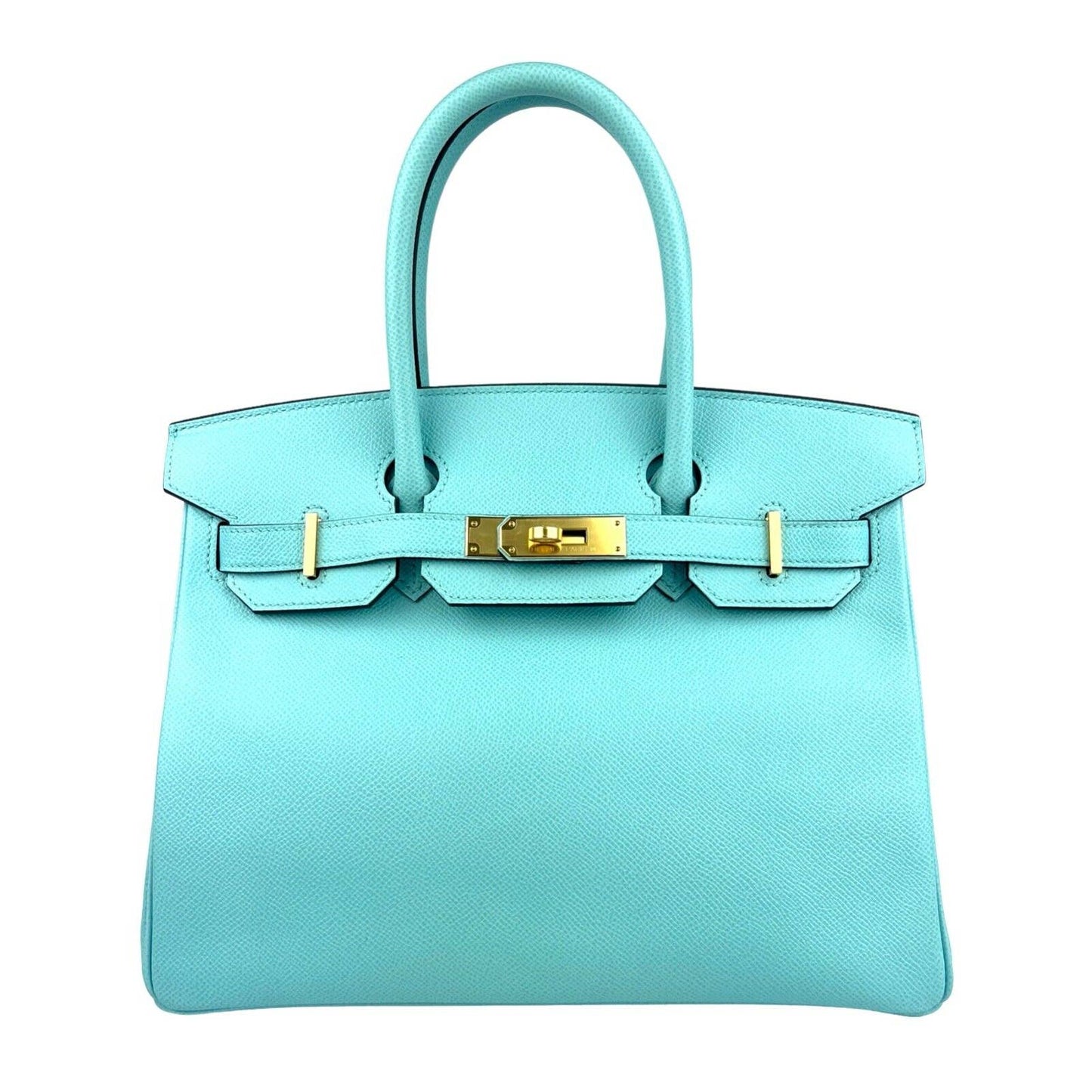 Hermes Birkin 30 Blue Atoll Tiffany Blue Epsom Leather Gold Hardware