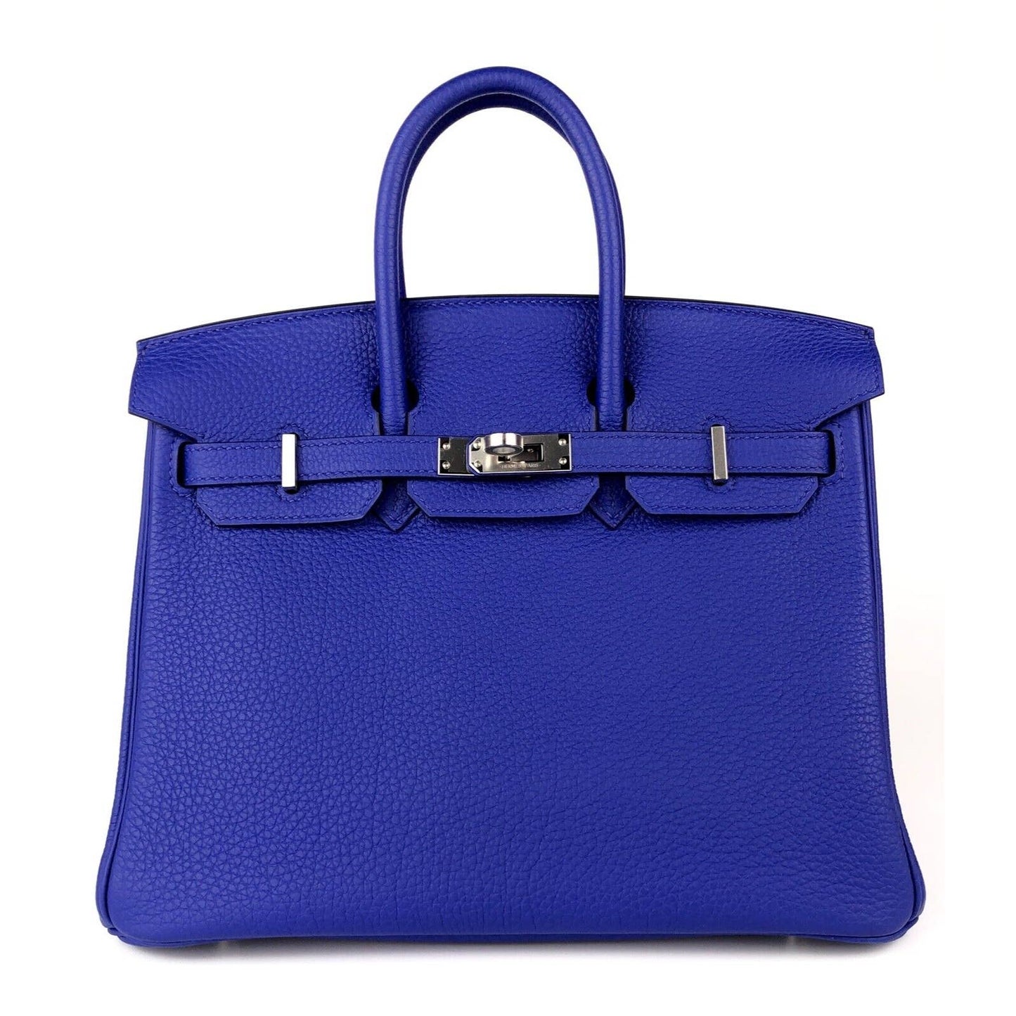 Hermes Birkin 25 Bleu Blue Royal Togo Leather Palladium Hardware Handbag 2022
